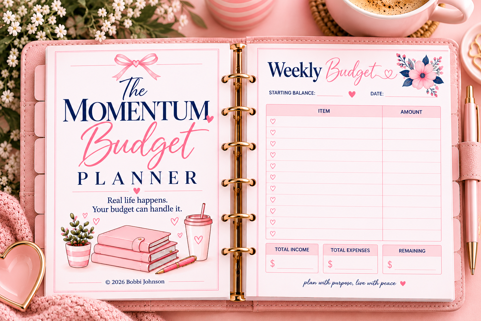Preview of The momentum. Budget Planner